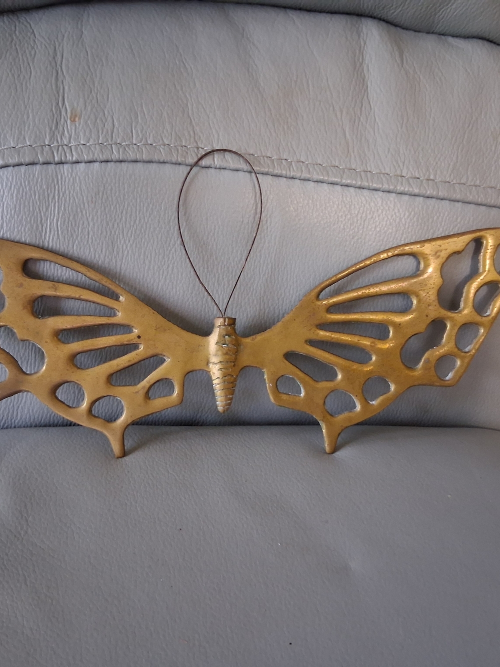Vintage Brass Butterfly Wall Hanging